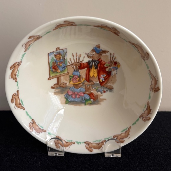 Royal Doulton Bunnykins Baby Bowl - Painter - Picture 1 of 4